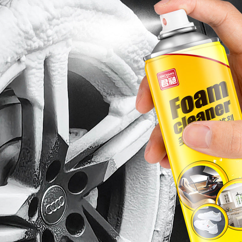 Multi-purpose foam cleaner for car interiors